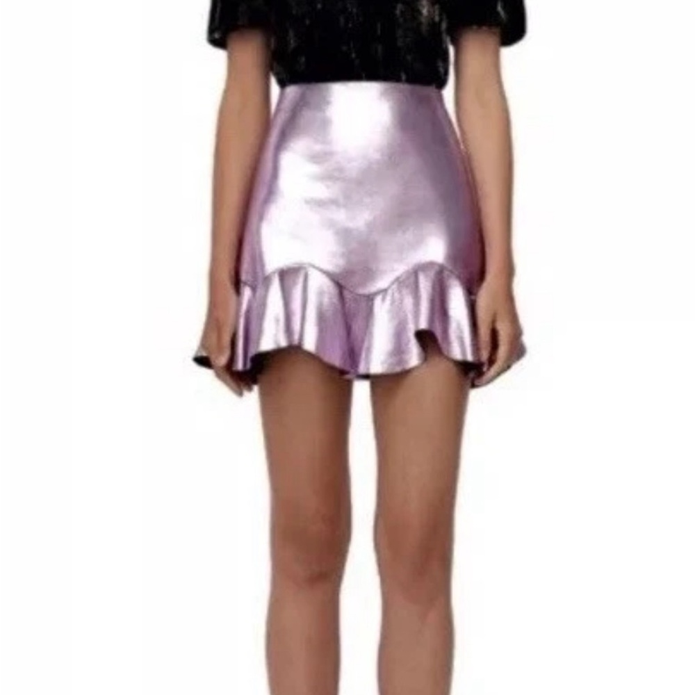 Rebecca Taylor Shimmering Lavender Mini Skirt